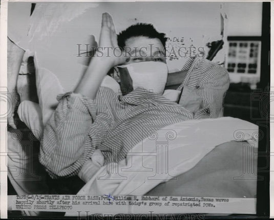 1953 Press Photo Air Force Private William H Hubbard Repatriated Prisoner of War - Historic Images