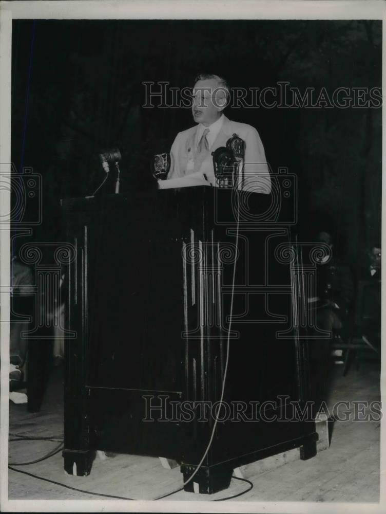 1936 Press Photo Gov. A. Landon addressing State Convention of American Legion - Historic Images