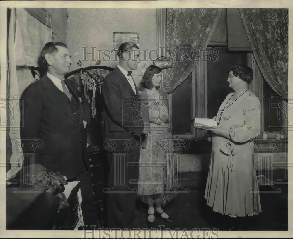 1932 Press Photo Divorce Lawyer Spencer Harrington with John O. Lawson, Mrs. - Historic Images