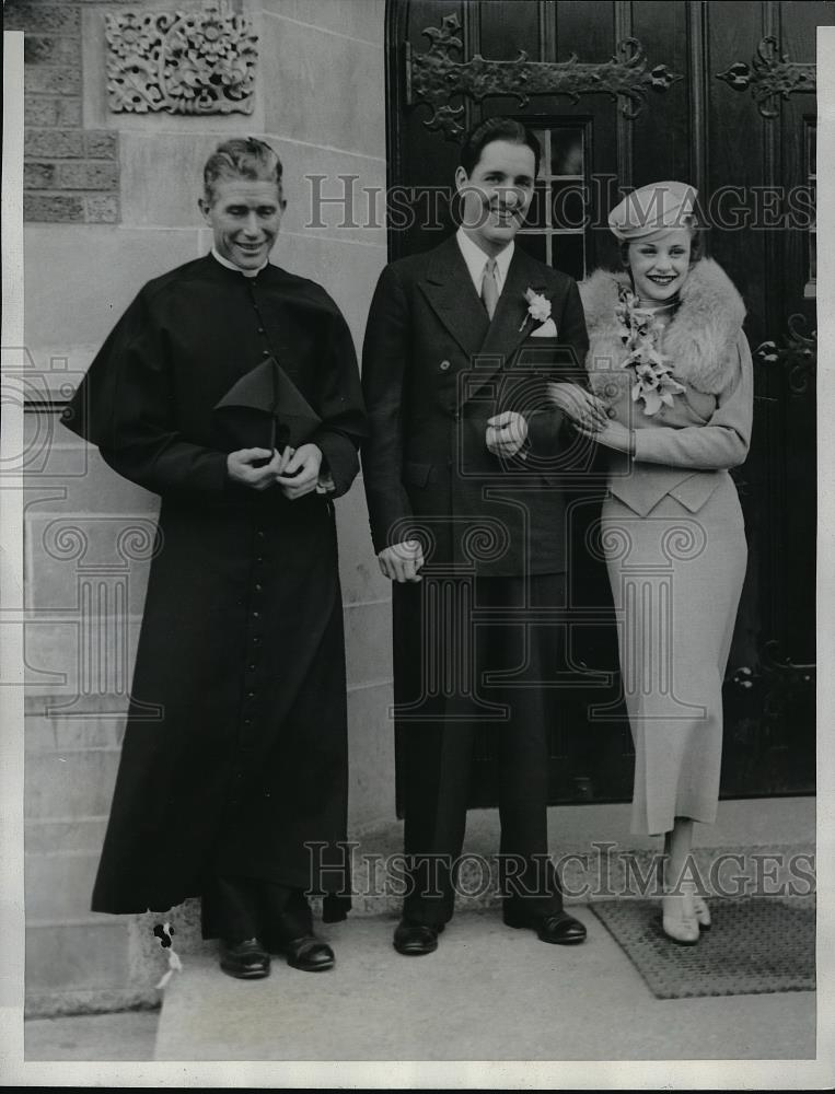 1933 Press Photo Former white Sox Billy Sullivan,Rev James Fogerty,L Bateman - Historic Images