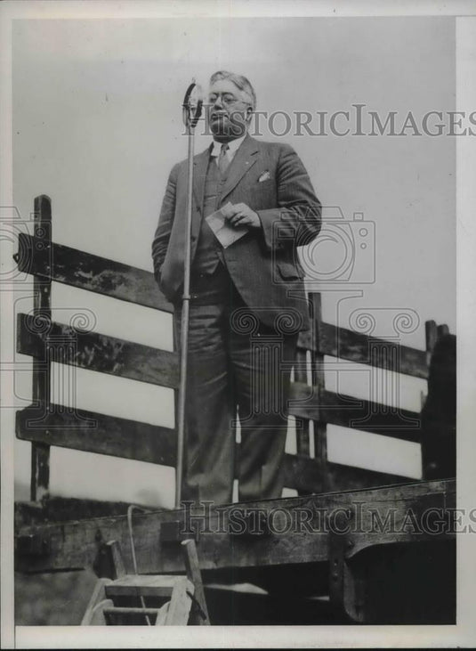 1934 Press Photo Joseph R White of Cohoes NY Intl VP of TW of America union - Historic Images