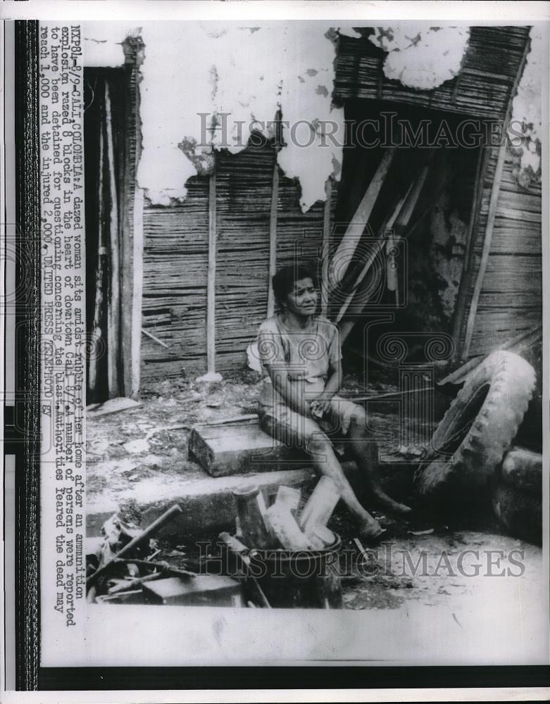 1936 Press Photo Remains of house after explosion - Historic Images