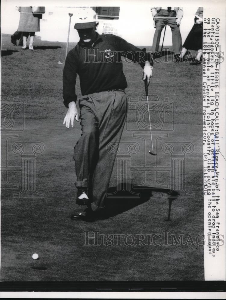 1959 Press Photo San Francisco Giants Manager Bill Rigney Playing Golf - Historic Images