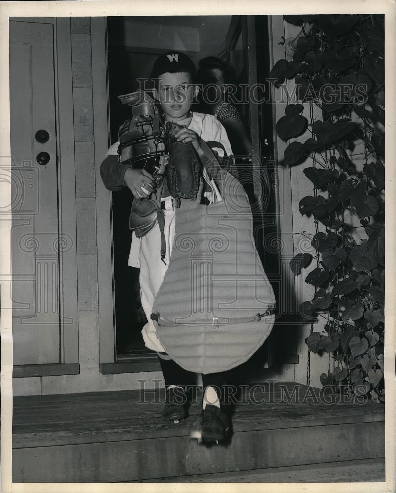 1948 Press Photo Prince George Count baseball, boy pitcher Tony Baker - Historic Images