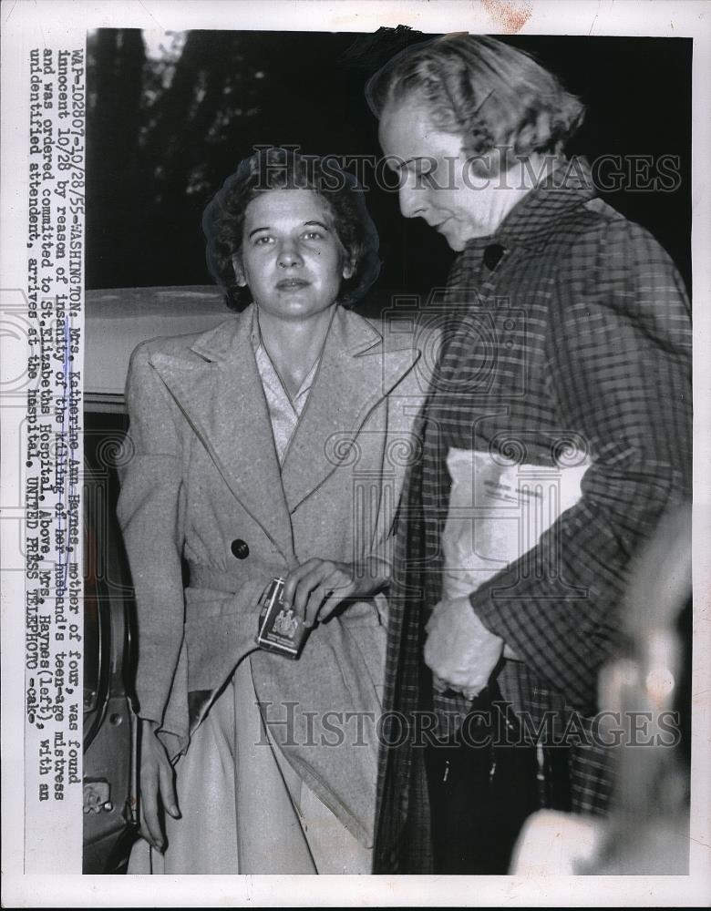 1955 Press Photo Katherine Ann Haynes Found Innocent By Reason Of Insanity - Historic Images