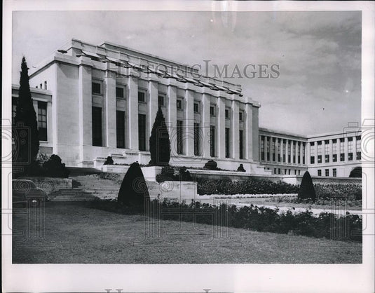 1951 Press Photo Palais Des Nations, Site of Geneva Conference on Far East - Historic Images