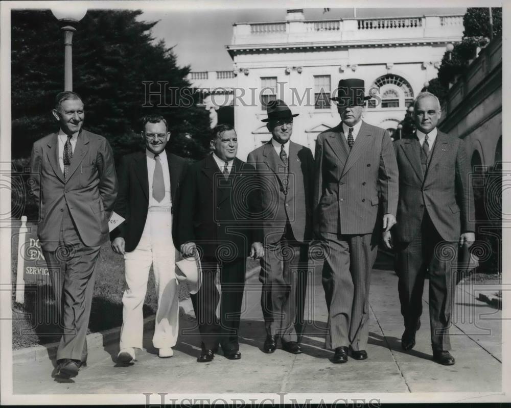 1939 Press Photo Mayors J. Gurkin, J.J. Davis, F. LaGuardia, H. Jackson, Holcomb - Historic Images