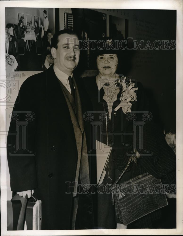 1941 Press Photo Mr &amp; Mrs Morris Troper, chair of Eoropean Exec Council - Historic Images