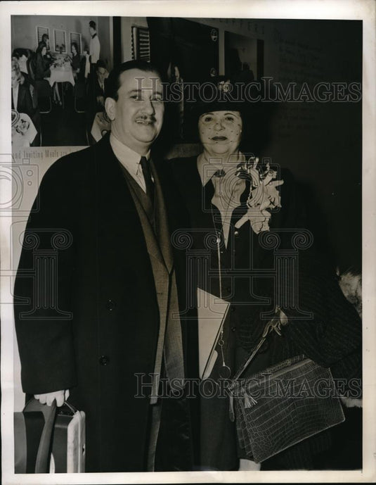 1941 Press Photo Mr & Mrs Morris Troper, chair of Eoropean Exec Council - Historic Images