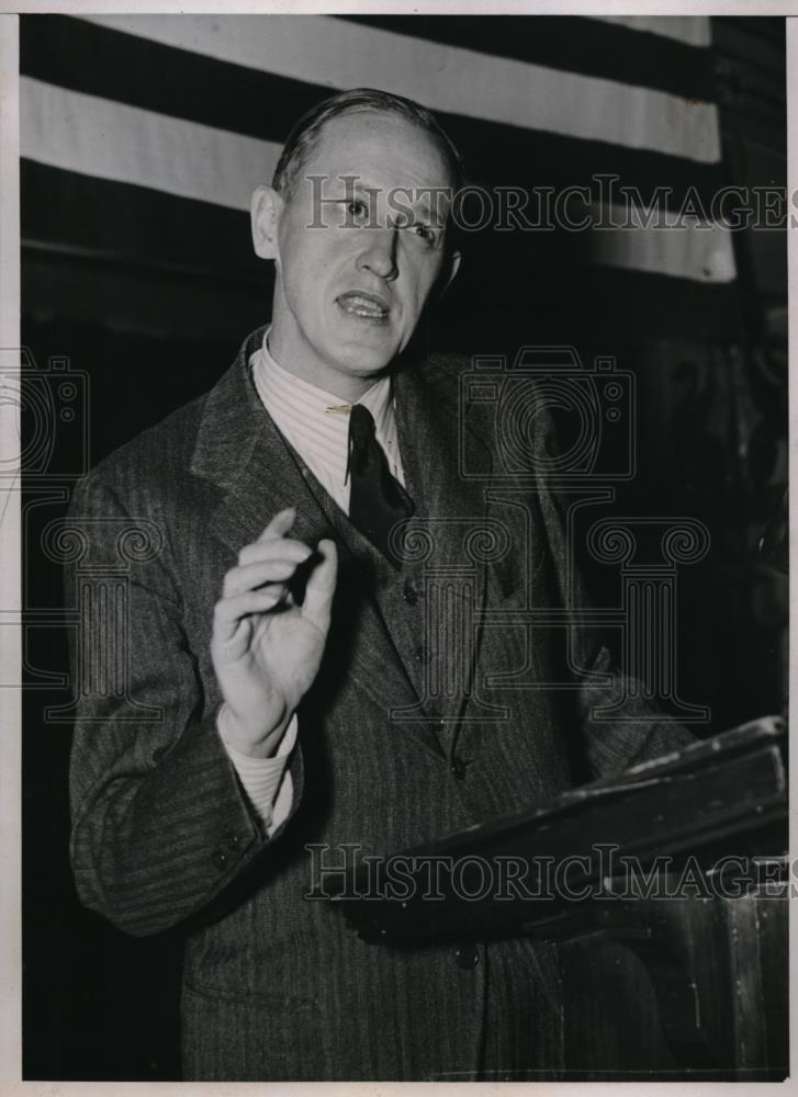 1937 Press Photo Secretary of Commerce Harry Hopkins at Conference of Mayors - Historic Images