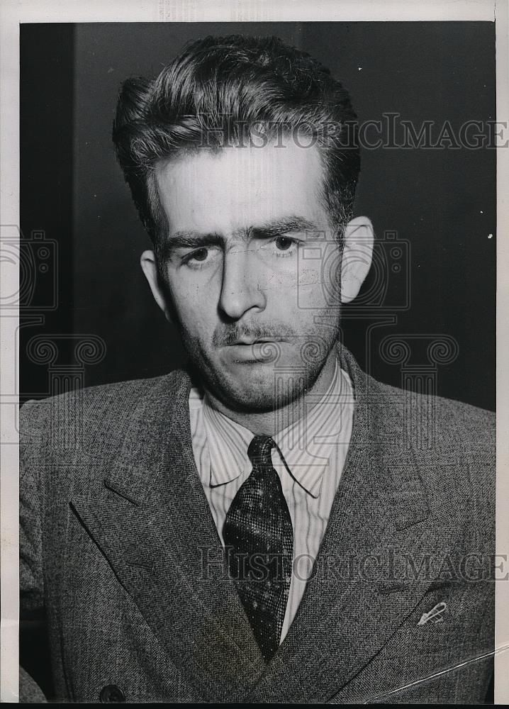 1939 Press Photo Howard Shaw of Indiana charged with Swindling and Bigamy. - Historic Images