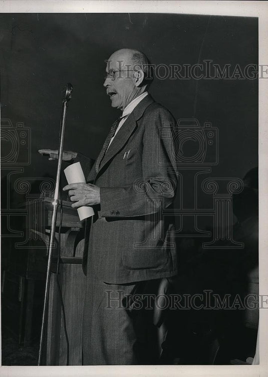 1939 Press Photo Gov Luren Dickinson Of Michigan Pleads For Return Of Old Time - Historic Images