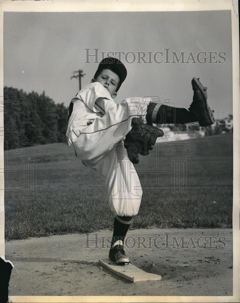 1948 Press Photo Prince George Count baseball, boy pitcher Tony - Historic Images