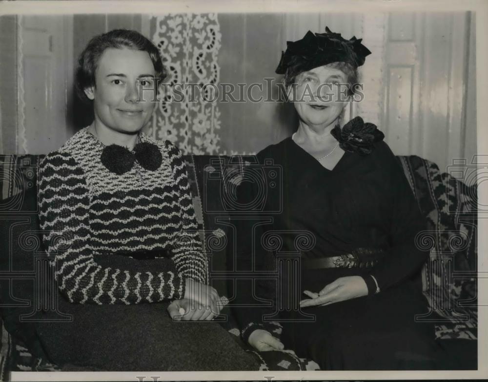 1936 Press Photo Mrs. Alfred Landon, Mrs. Frank Knox - Historic Images