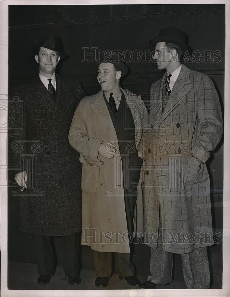 1938 Press Photo Paul Schreiber, Bump Hadley, Jack Fallon - Historic Images