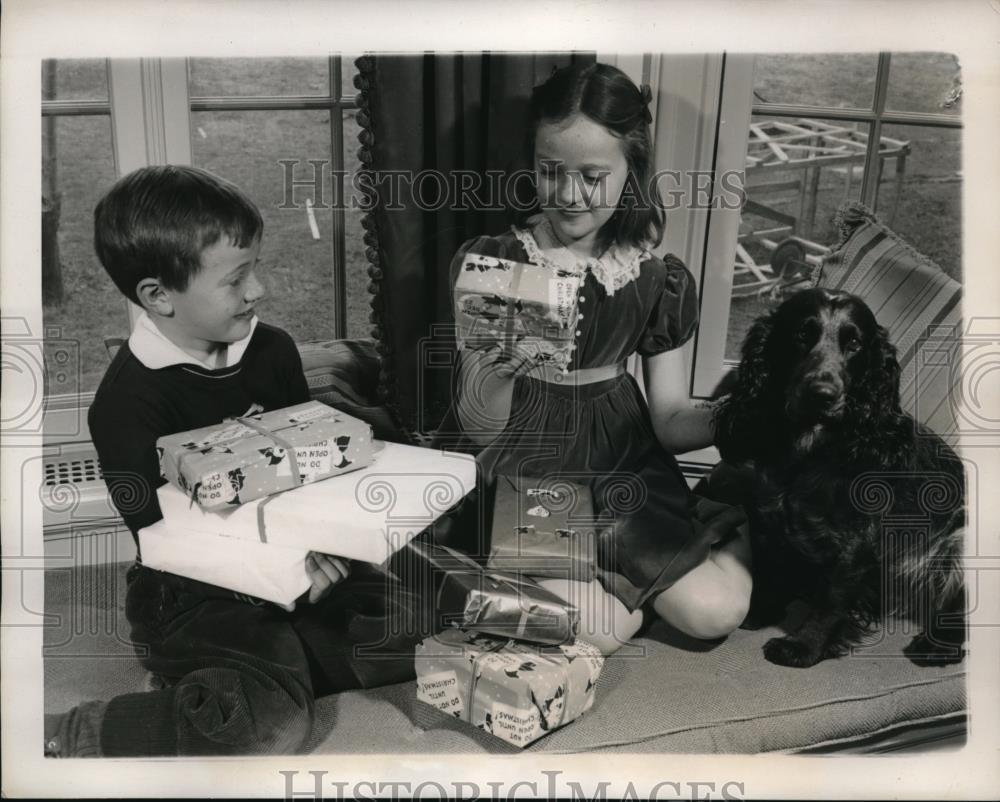 1939 Press Photo Justice William Douglas Children, William Jr. and Mildred - Historic Images