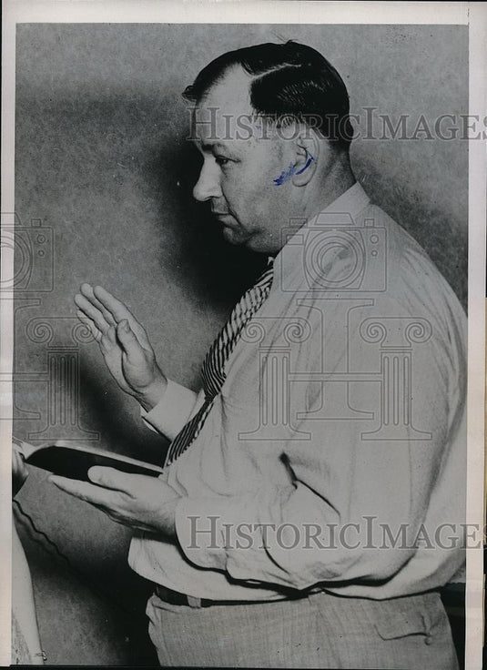 1938 Press Photo George R.Hart "Marrying Justice of Dst Charles,Mo - Historic Images