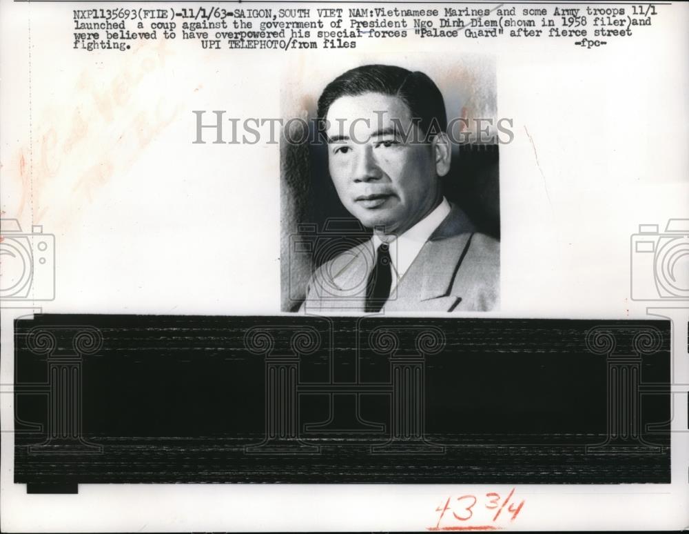 1963 Press Photo President Ngo Dinh Diem - neb35619 - Historic Images