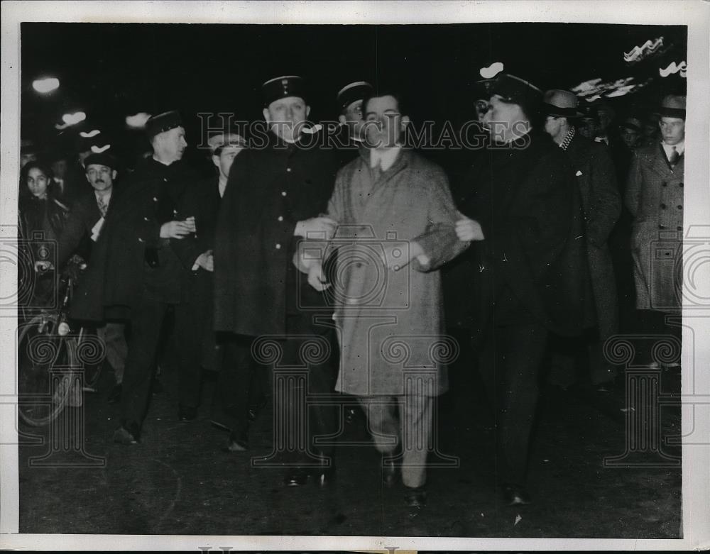 1934 Press Photo Troops Fire WIld Mobs in Paris - neb31940 - Historic Images