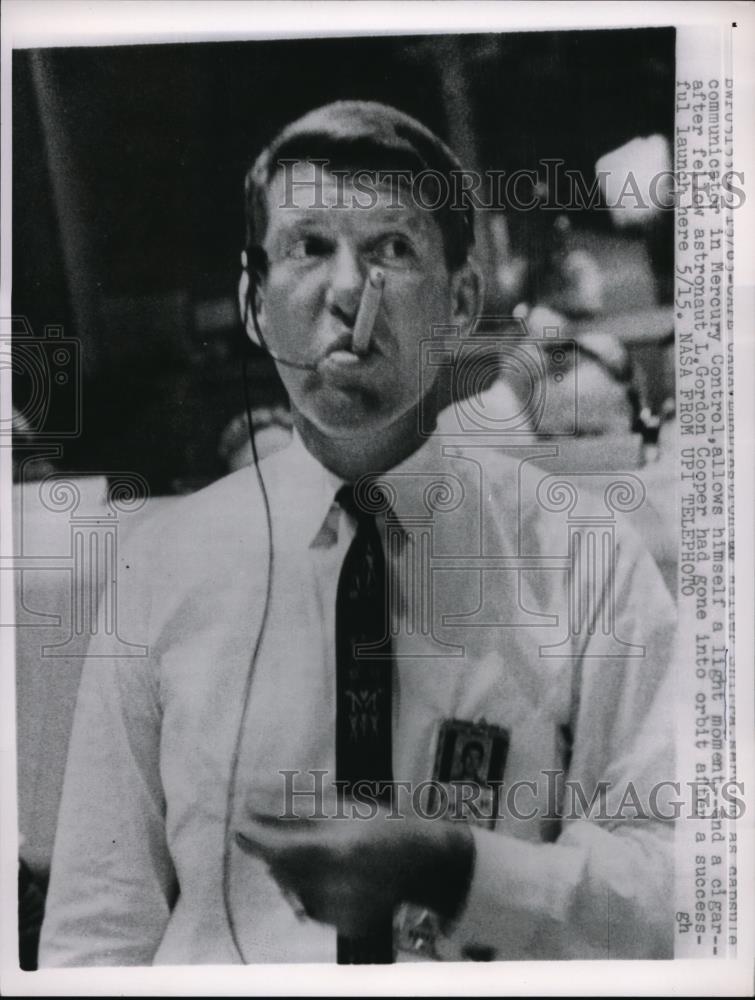 1962 Press Photo Astronaut Walter Schirra,comm for Mercury Control - Historic Images