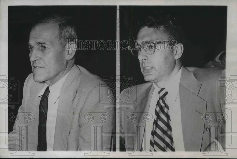 1953 Press Photo Horace R Davis, Prof Ralph Spitzer - Historic Images