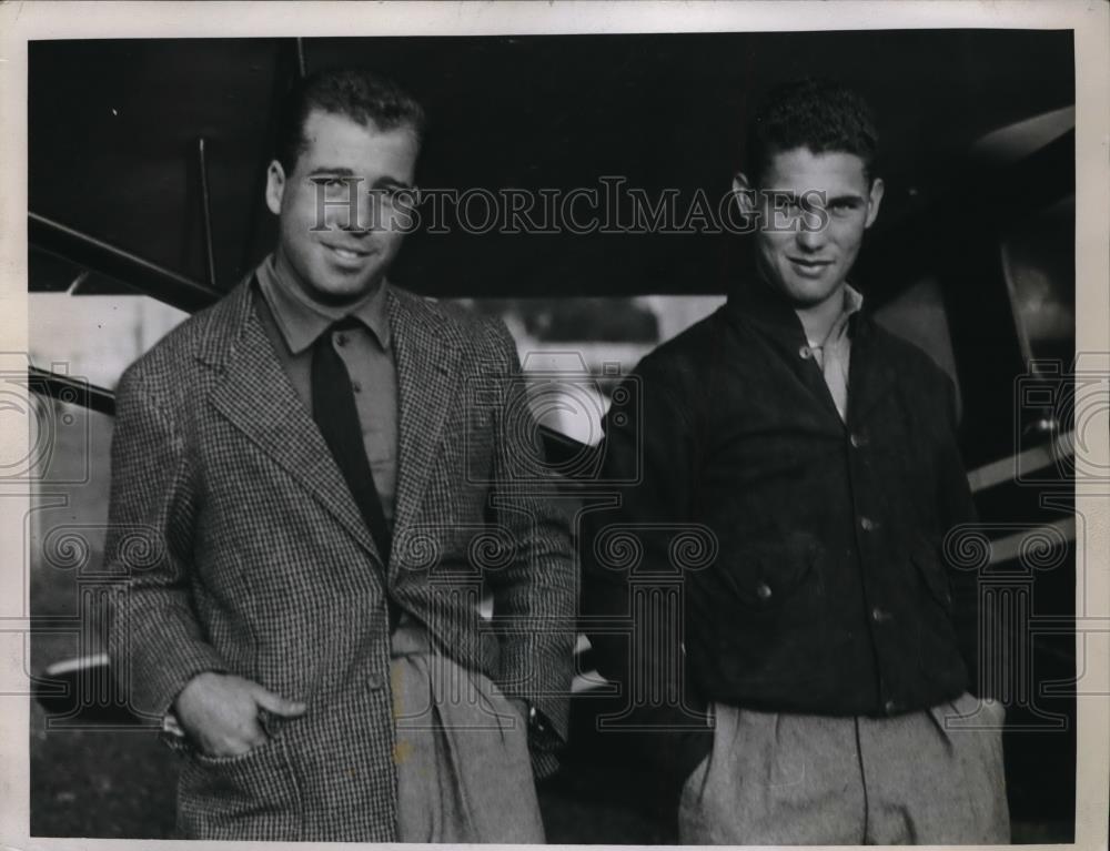 1934 Press Photo Bruce Gimbel and John Saks, department store execs - Historic Images