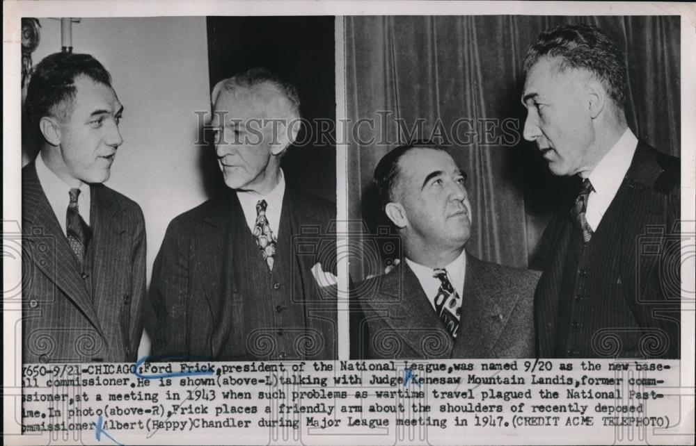 1951 Press Photo Ford Frick President National League Named Commissioner MLB - Historic Images