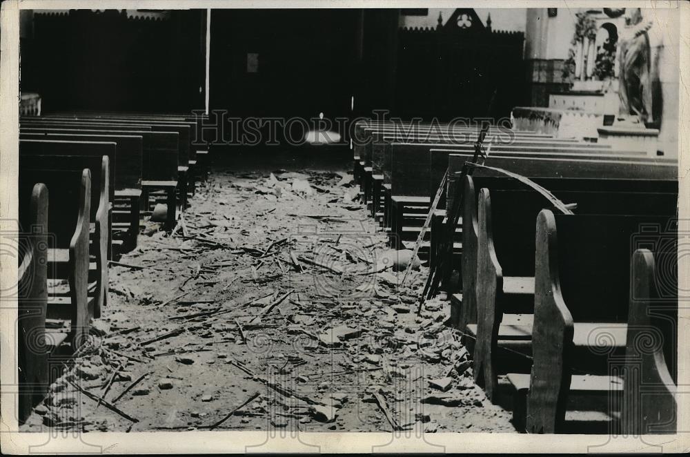 1932 Press Photo Earthquake Shook Lima &amp; Callao Peru Church of Santa Rosa - Historic Images