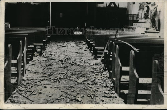 1932 Press Photo Earthquake Shook Lima & Callao Peru Church of Santa Rosa - Historic Images
