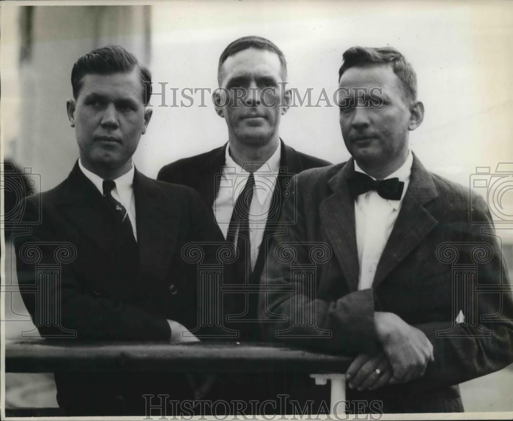 1930 Press Photo Sailor John Lindstrom , K. A. Sturk &amp; Eric Stenstrom - Historic Images