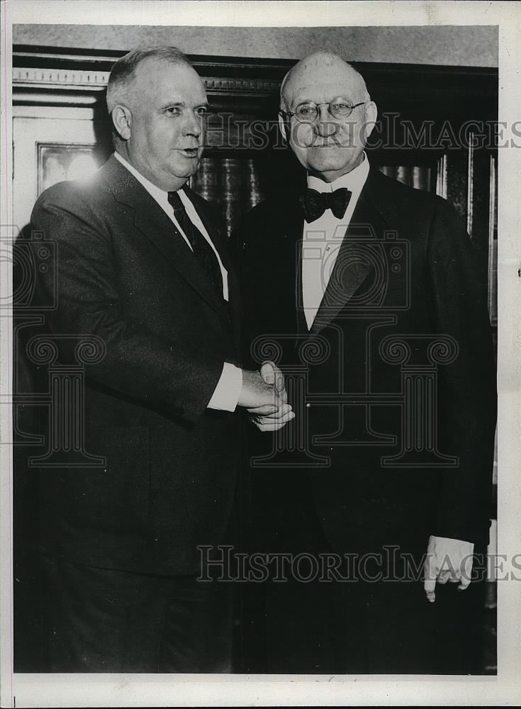 1934 Press Photo Dr. Dean Lewis and Dr. Walter Bierring - Historic Images