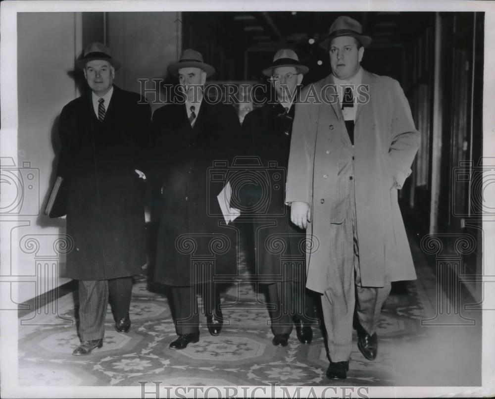 1951 Press Photo Philip Murrary, J. McDonald, Arthur Goldberg, Paul Huffman - Historic Images