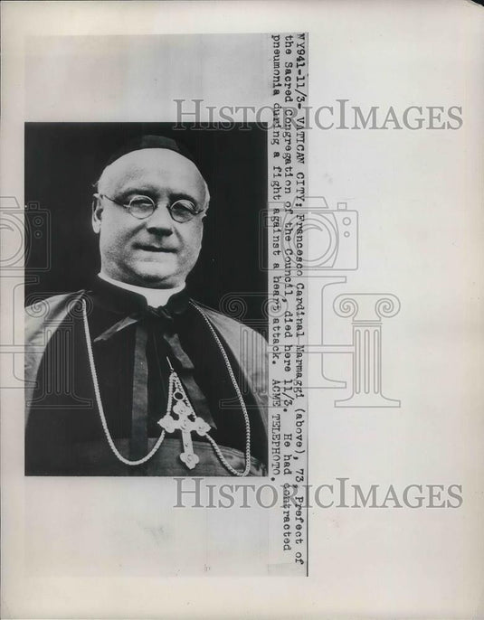1949 Press Photo Francesco Cardinal Marmaggi at Vatican City - Historic Images