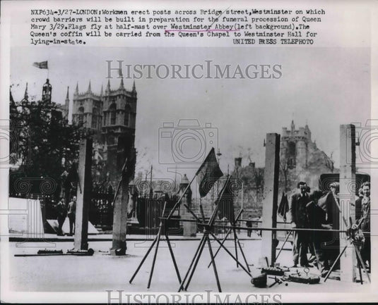 1952 Press Photo Westminster Abbey for Queen's funeral - Historic Images