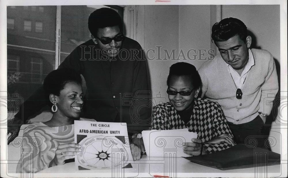 1968 Press Photo Cleveland, Ohio, T Chuppa,W Miles,S Hite,N Ogletree - Historic Images