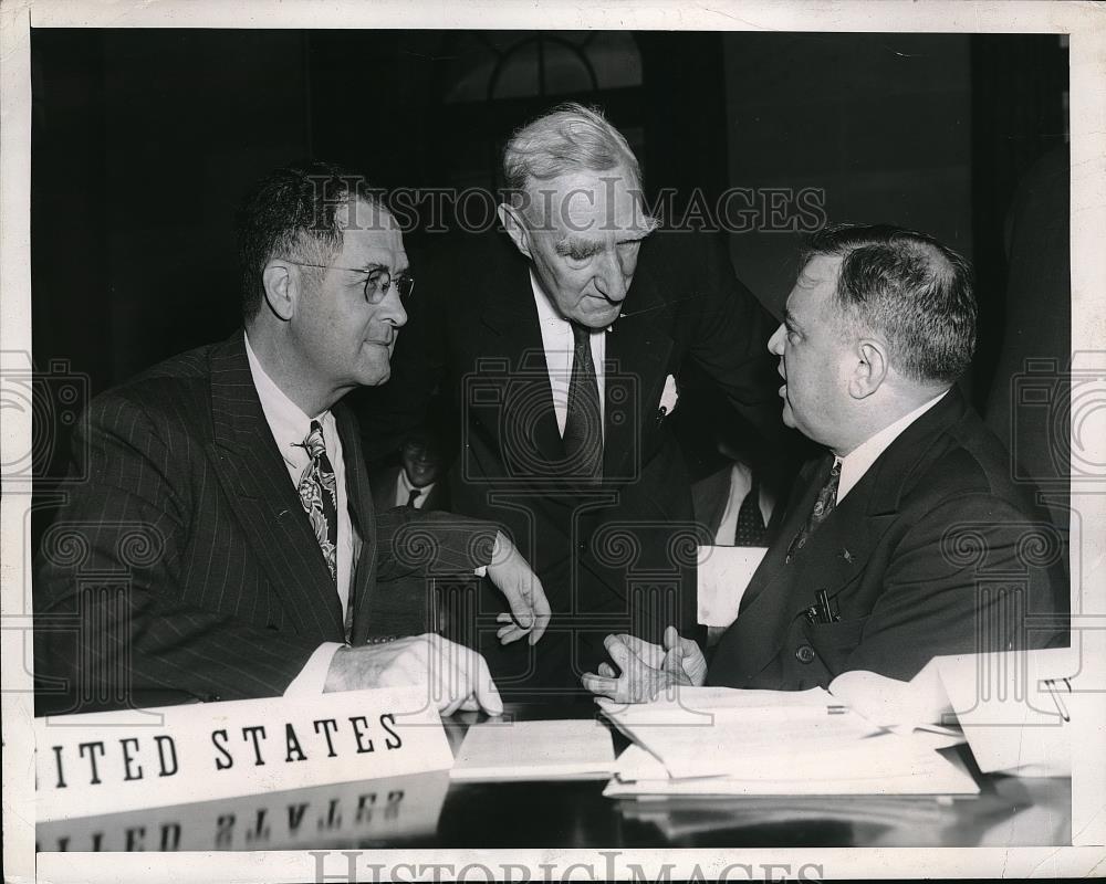 1946 Press Photo Sec. Of Agriculture Clinton Anderson &amp; Sir John Boyd Orr - Historic Images