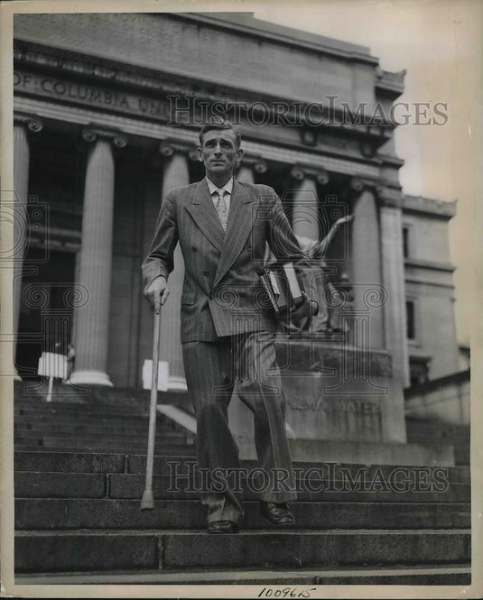 1952 Press Photo Norman Jackson Columbia Universtiy Low Memorial Library - Historic Images