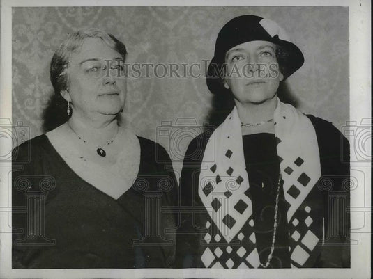 1932 Press Photo Mrs Alice Roosevelt Longworth & D Cunningham at Ind. GOP - Historic Images