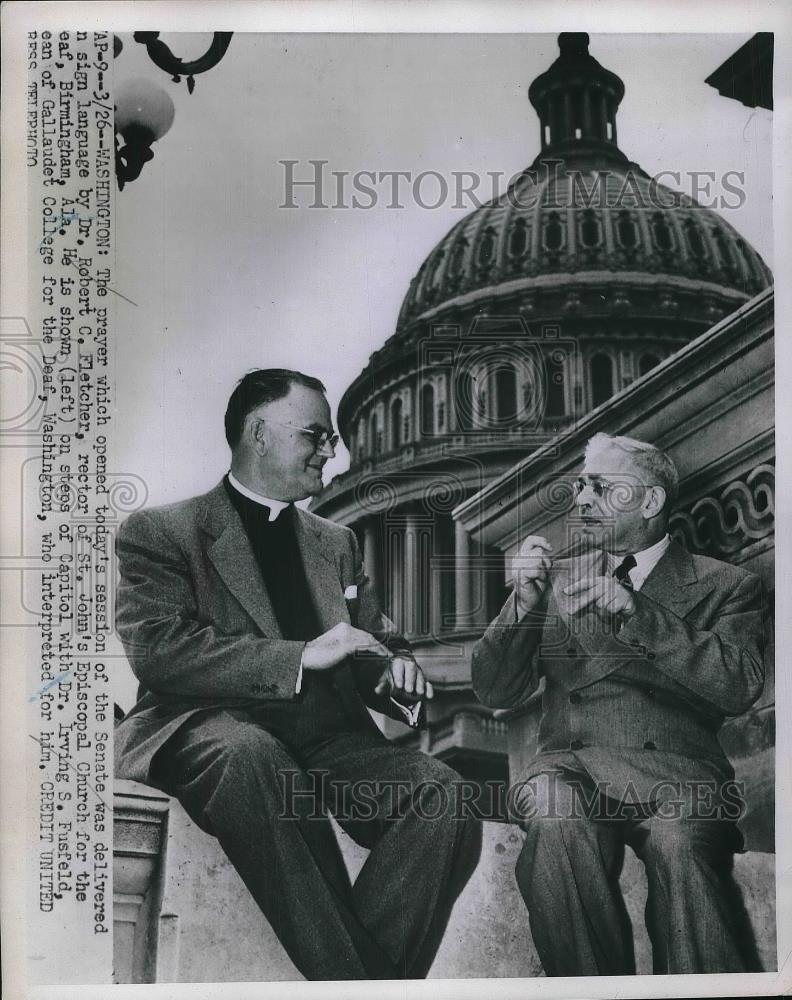 Press Photo Dr. Robert Fletcher Rector of St John&#39;s Episcopal Church - neb16407 - Historic Images