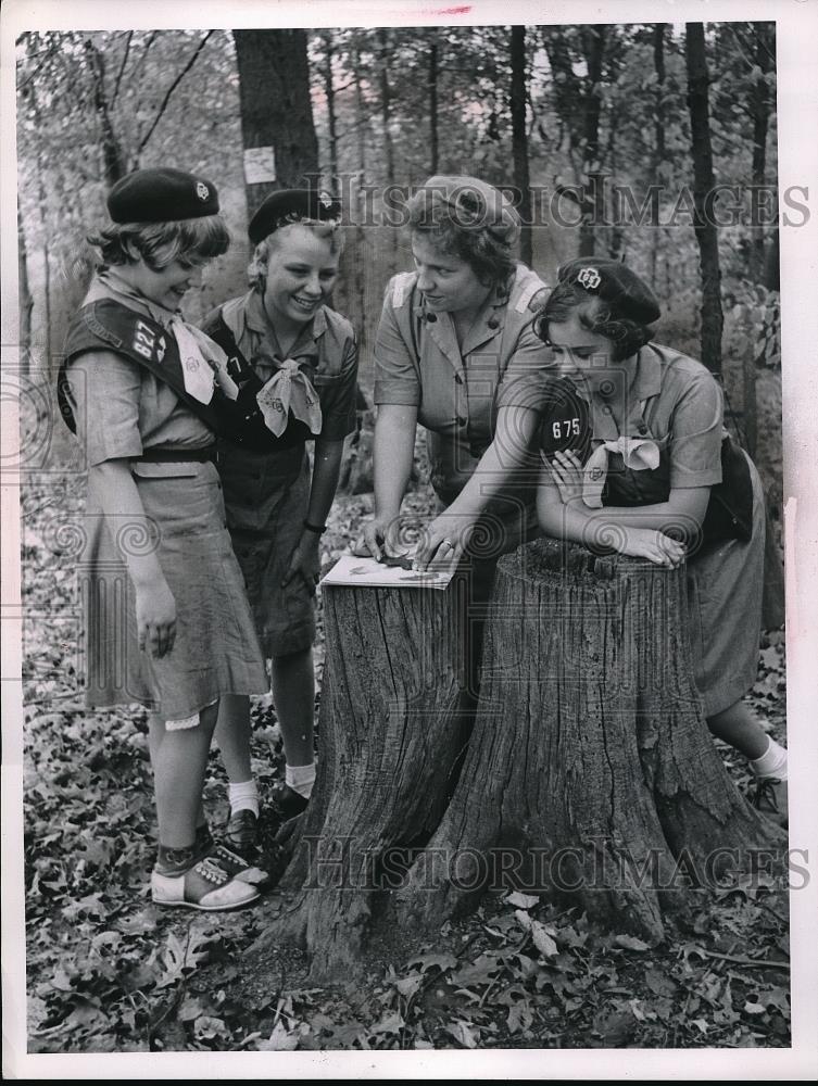 1962 Press Photo Girl Scouts Donna Alexander,Marie Ingram &amp; Arthur Alexander - Historic Images