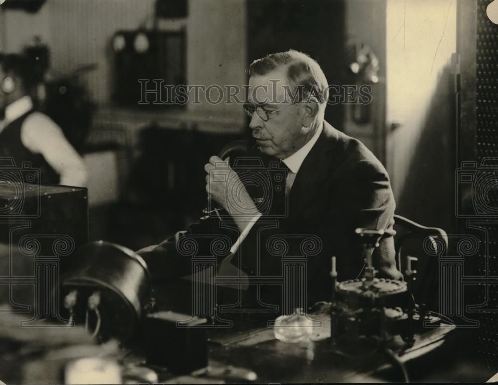 1924 Press Photo Post Master General Work in radio to message American Public. - Historic Images