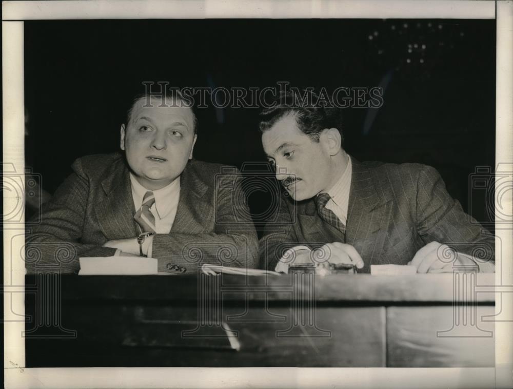 1940 Press Photo Dies Committee on Un Amer. Activities. A Onda & atty Fleischer - Historic Images
