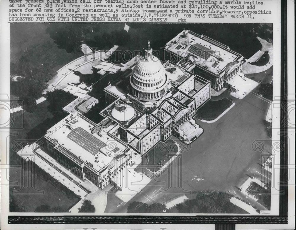 1958 Press Photo US Capitol Building In Washington DC - Historic Images