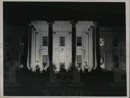 1936 Press Photo White House decorated for Christmas in D.C. - Historic Images
