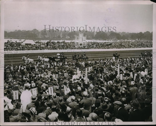 1930 Press Photo King and Queen Ascot Race meeting Prince of Wales Duke Glousest - Historic Images