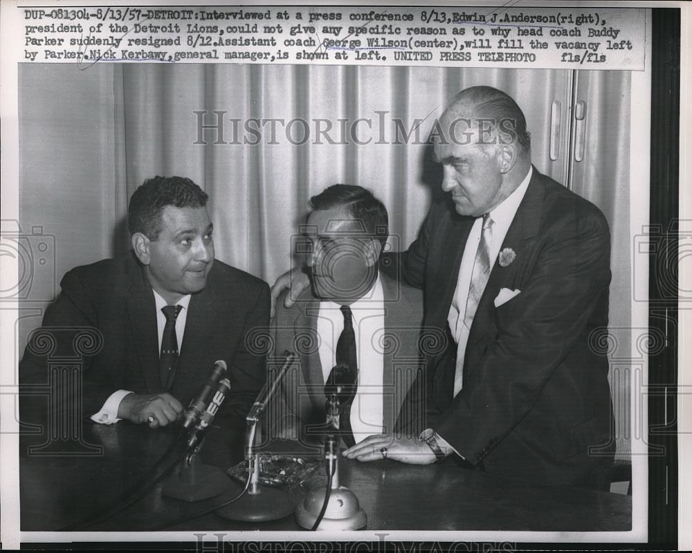 Lions President Edwin Anderson Could Not Gives Specifics 1957 Vintage ...