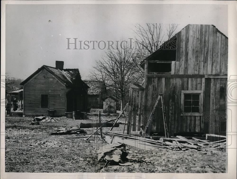 1938 Press Photo Knoxville, TN home construction for Mr &amp; Mrs Bowman - Historic Images