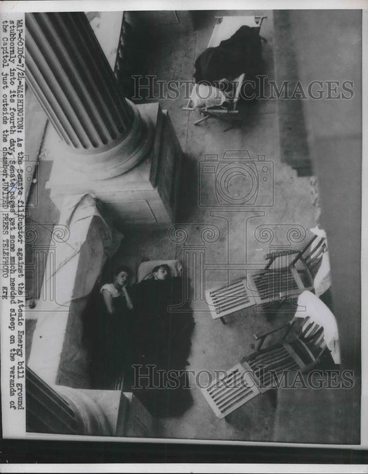 1954 Press Photo Senate Filibuster Against Atomic Energy Bill in Its 4th Day - Historic Images