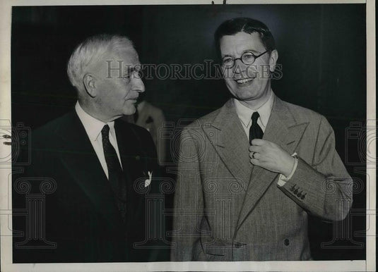 1938 Press Photo Secretary Of State Cordell Hull & Crown Prince Ellis In D.C. - Historic Images