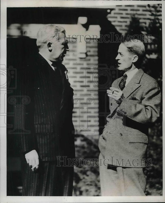 1939 Press Photo Asheville, N.C. Fed Security Admin Paul McNutt & MH McIntyre - Historic Images